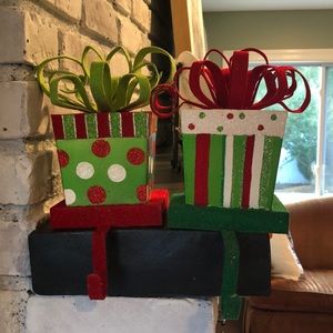Two stocking holders